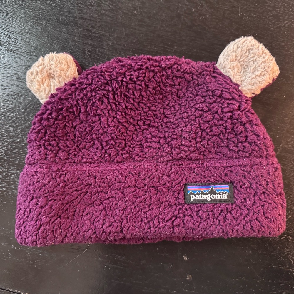 Patagonia Fleece Hat with Bear Ears 6-12m